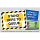 Stand Here to Que, Stickers A3 Size